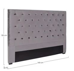 TESTIERA LETTO IN LEGNO GRIGIO SCURO 160 - CASPAR