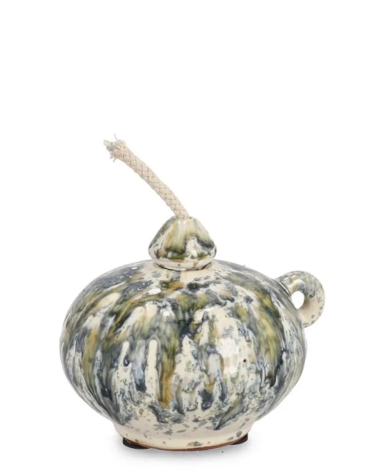 VASO CON STOPPINO ESMA MELAN VERD BLU H9