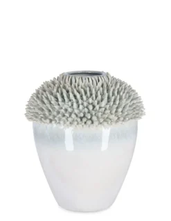 VASO IKU BIANCO VERDE H31,5