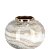 VASO MARSHA BOMB BIANCO GRIGIO ORO H25