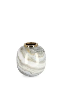 VASO MARSHA TO BIANCO GRIGIO ORO H17