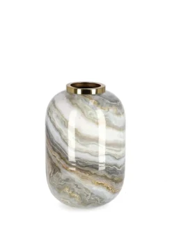 VASO MARSHA TO BIANCO GRIGIO ORO H25