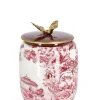 VASO ZHEN C-TAPPO ROSSO BIANCO ORO H23