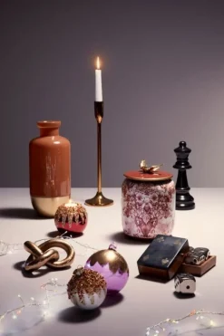 VASO ZHEN C-TAPPO ROSSO BIANCO ORO H23