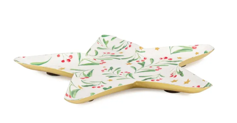 VASSOIO DECOR SYLVAN ST AGRIFOGLIO 23X23