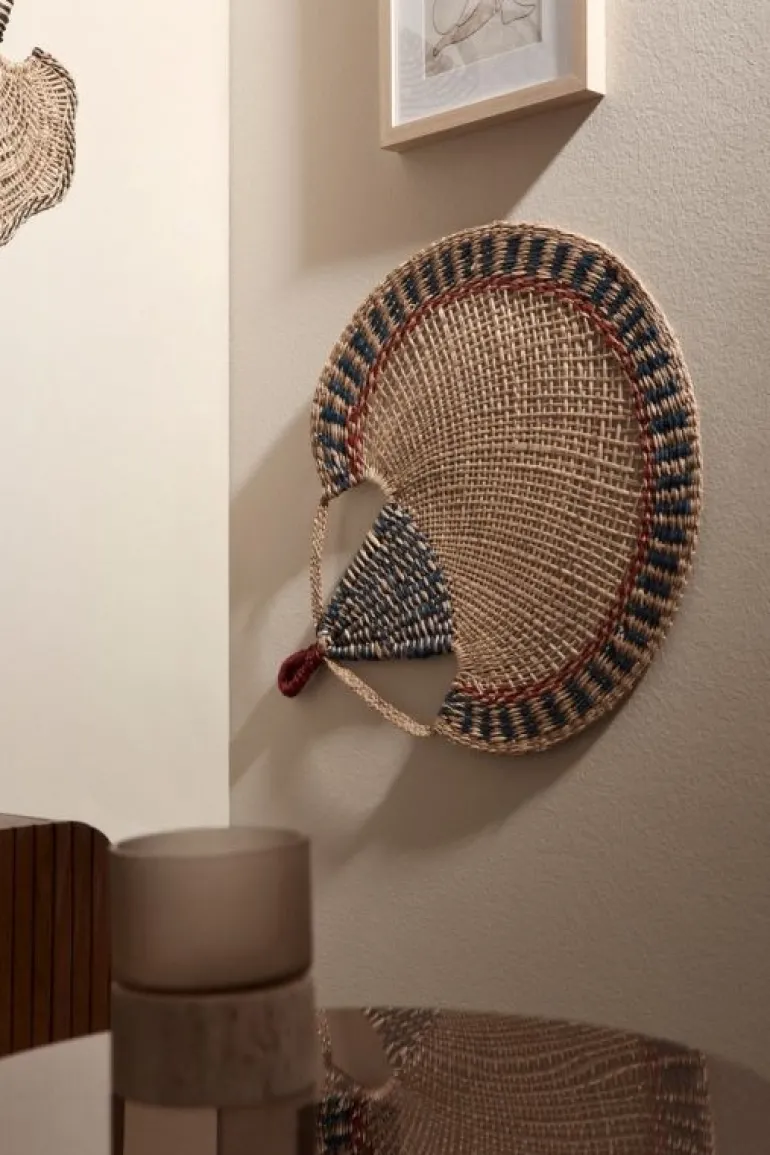 VENTAGLIO DEC PARETE NANKA BLU ROS 60X68