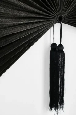 VENTAGLIO DECORATIVO NANKA NERO 60X123